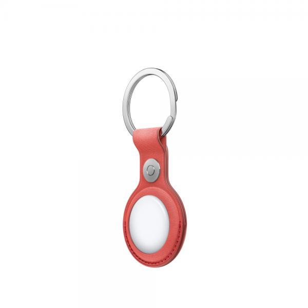 AIRTAG FINEWOVEN KEY RING - CORAL